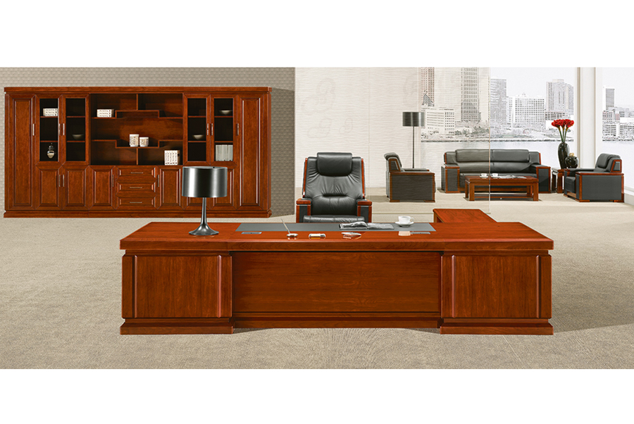 老板桌_YZ-1203_实木老板桌定制