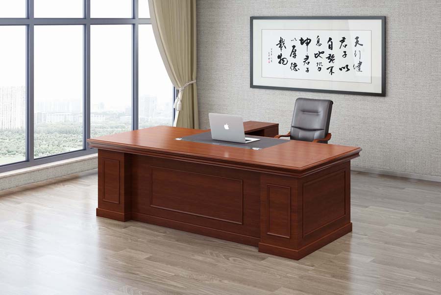 老板桌_YZ-1204_实木老板桌定制