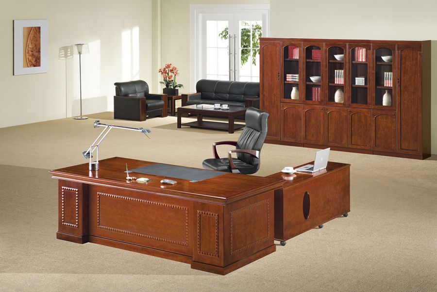 老板桌_YZ-1206_实木老板桌定制