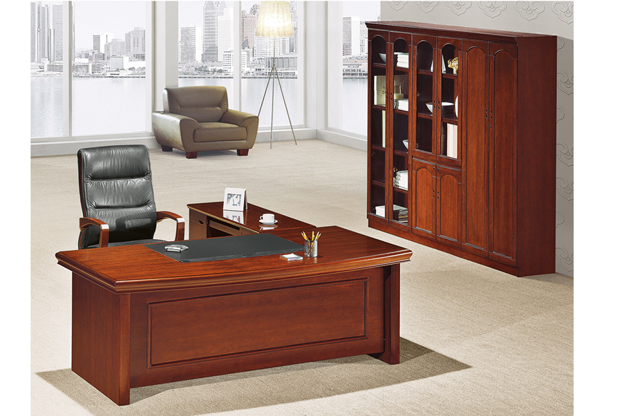 老板桌_YZ-1207_实木老板桌定制