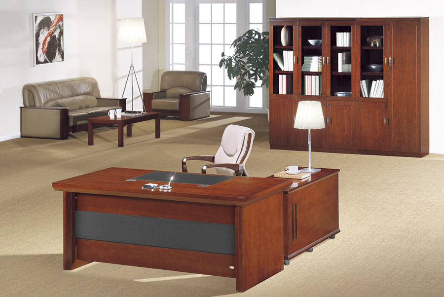 油漆老板桌_YZ-1209_实木老板桌定制