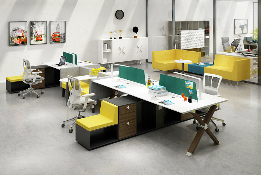 开放式办公桌_YZ-3115_上海办公桌椅厂家