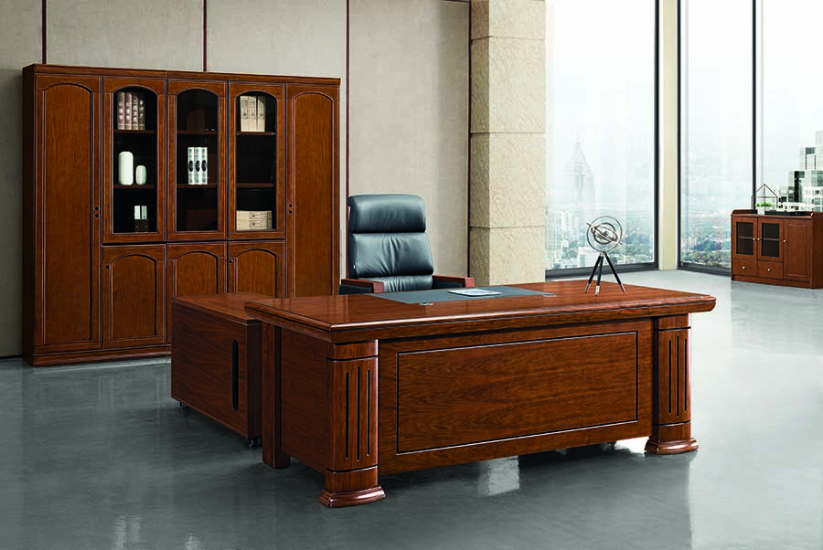 老板桌_YZ-1213_实木老板桌定制