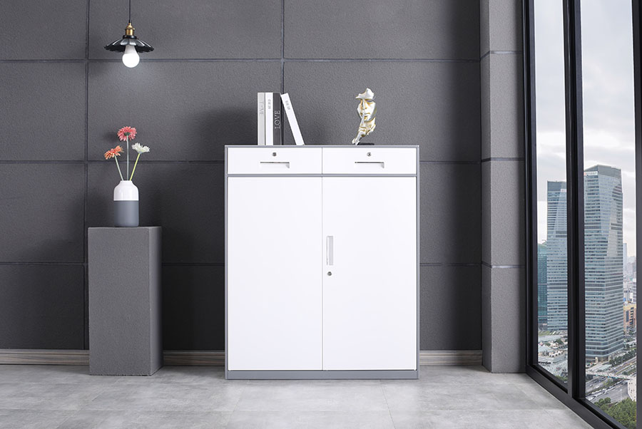 下二斗矮柜_YZ-6107_钢制文件柜定制