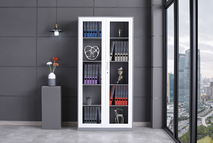 通体玻璃柜_YZ-6104_钢制文件柜定制