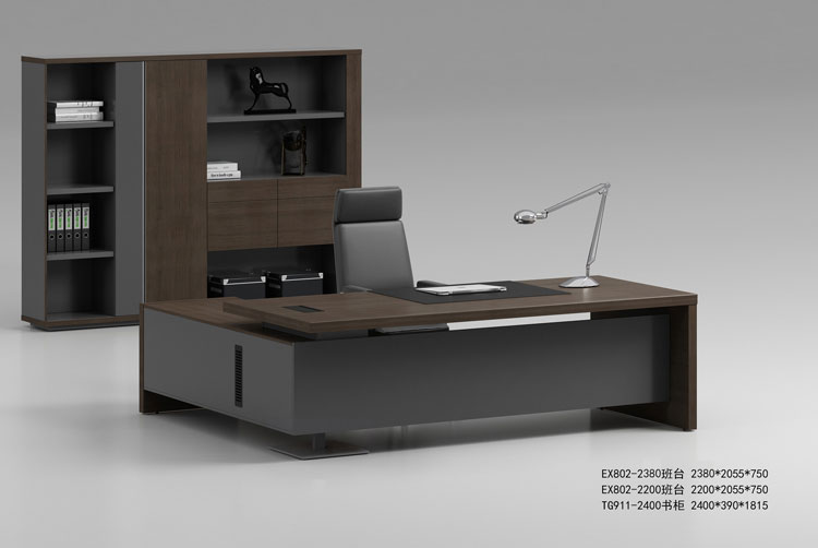 老板桌_YZ-1109_实木老板桌定制