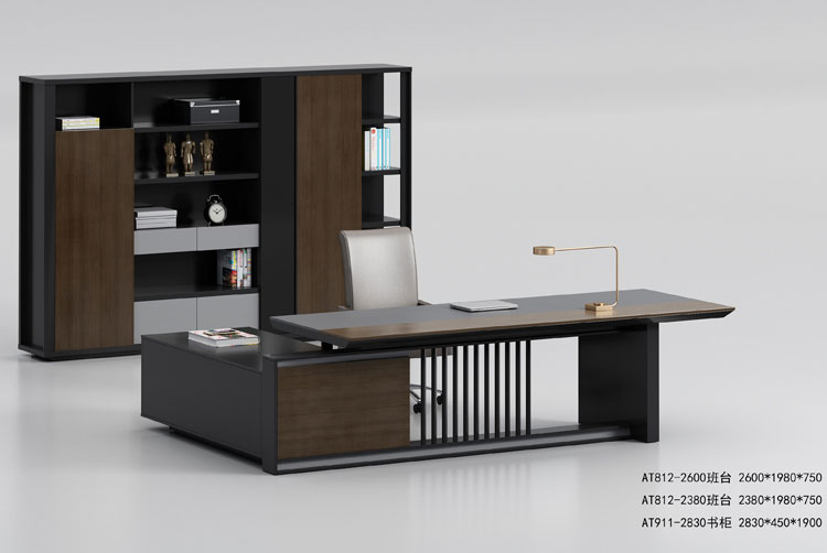 老板桌_YZ-1108_实木老板桌定制