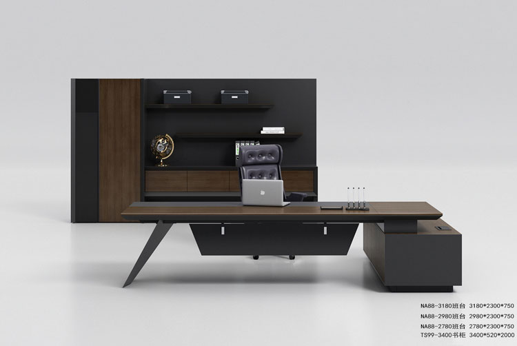 总裁区老板桌_YZ-1117_实木老板桌定制