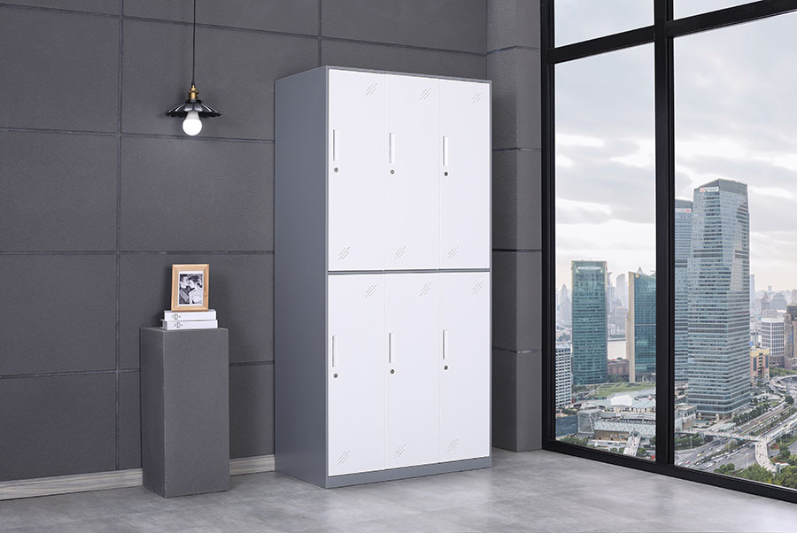 上海办公家具定制，六门更衣柜