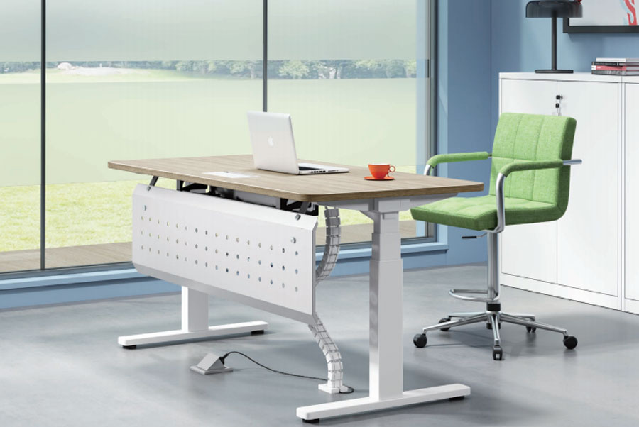 升降办公桌_YZ-3406_电动升降办公桌定制